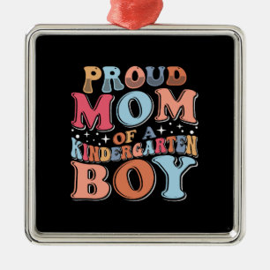 Stolze Mama eines Kindergartenjungen Ornament Aus Metall