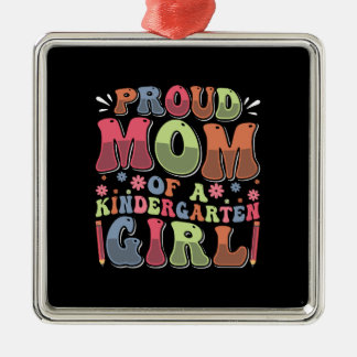 Stolze Mama eines Kindergartenmädchens Ornament Aus Metall