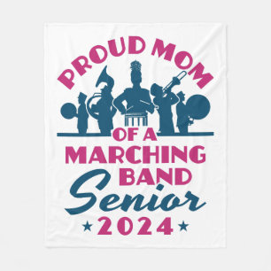 Stolze Mama eines Marching Band Senior 2024 Fleecedecke