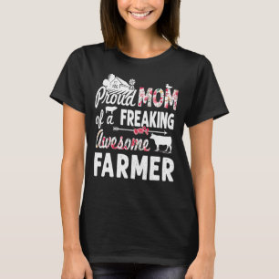 Stolze Mama eines Phantastischen Bauer Mama Bauer T-Shirt