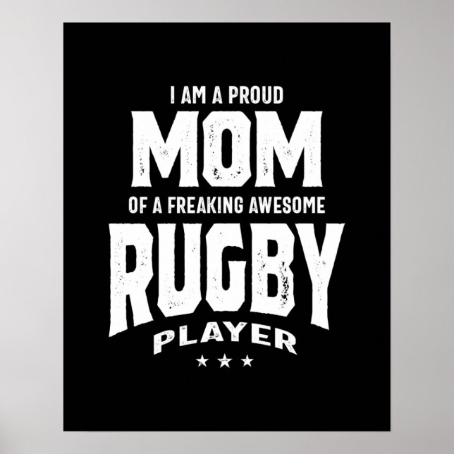 Stolze Mama eines Phantastischen Rugby-Spielers Poster (Vorne)