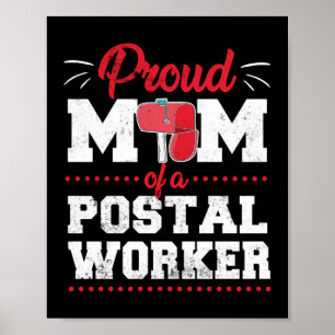 Stolze Mama eines Postwählers per Post Poster