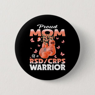 Stolze Mama eines Rsd-Crps-Krieger-Sensibilisierun Button