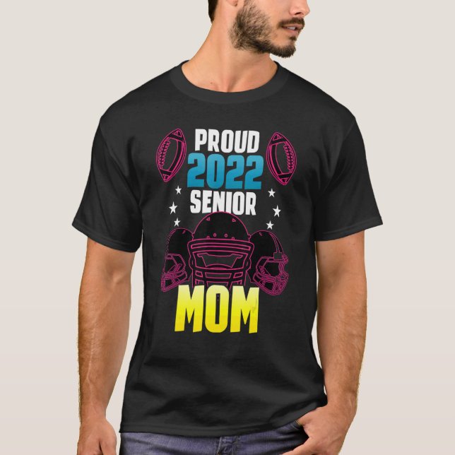Stolze Mama eines Senior American Football Player  T-Shirt (Vorderseite)