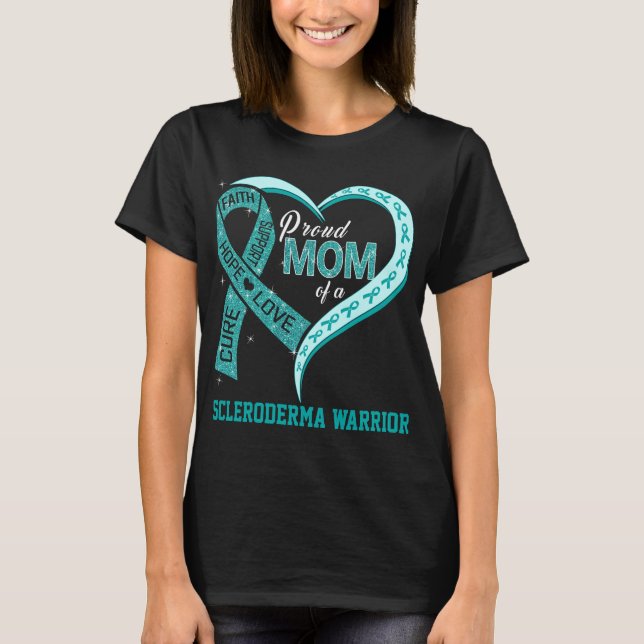 Stolze Mama eines Skleroderma-Kriegers T-Shirt (Vorderseite)