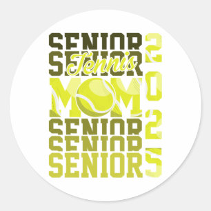 Stolze Mama eines Tennis Senior 2025 Cl von 25 Gra Runder Aufkleber