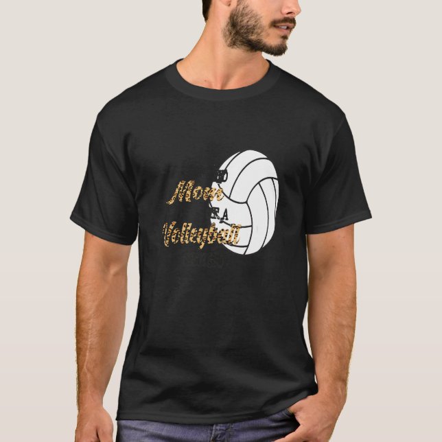 Stolze Mama eines Volleyballs Senior 2023 Volleyba T-Shirt (Vorderseite)