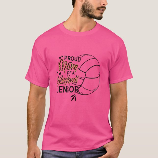 Stolze Mama eines Volleyballsenders 2023 T-Shirt (Vorderseite)