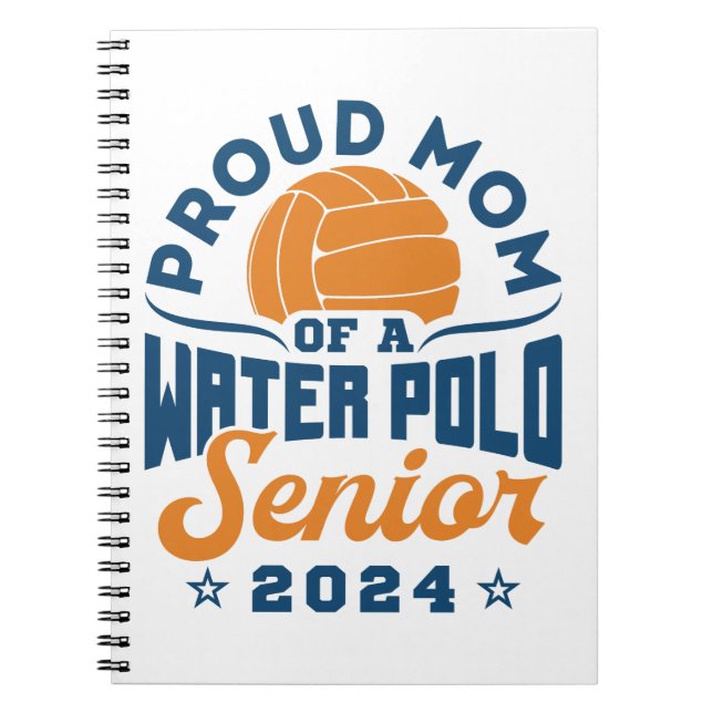 Stolze Mama eines Water Polo Senior 2024 Notizblock (Vorderseite)
