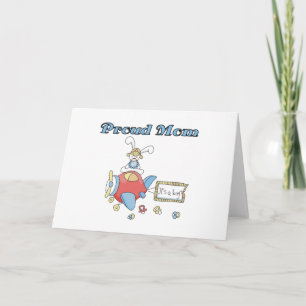 Stolze Mama-Flugzeug Es ist ein Boy-Trikots und Ge Ankündigung