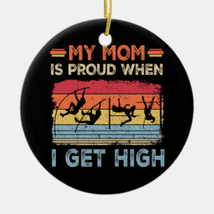 Stolze Mama Fun Pole Vault High School Uni Track Keramik Ornament