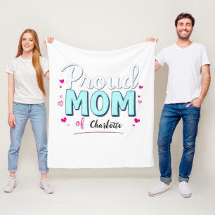 Stolze Mama   Muttertag individuell anpassbar Fleecedecke