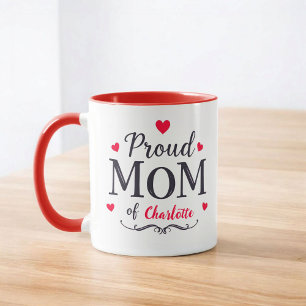 Stolze Mama   Niedlicher Personalisierter Mutterta Tasse