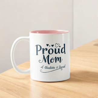 Stolze Mama | Personalisierter Muttertag Zweifarbige Tasse