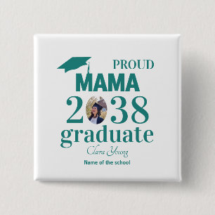 Stolze Mama personalisiertes Abschlusshemd Button