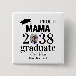 Stolze Mama personalisiertes Abschlusshemd Button