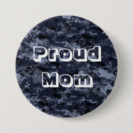 Stolze Mama U.S. Military Blue Camouflage Button