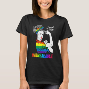 Stolze Mama Unzerbrechliche Lgbt-Regenbogenflagge  T-Shirt