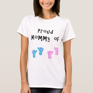 Stolze Mama von 1 Mädchen-T - Shirt des Jungen 1