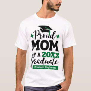 Stolze Mama von 2023 Graduierte schwarz-grüne Mütz T-Shirt