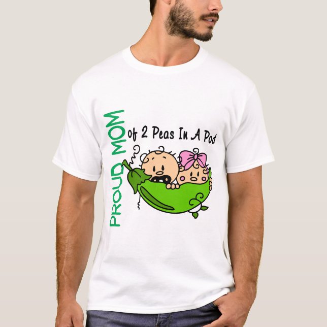 Stolze Mama von 2 Erbsen in einer Hülse VERSION 3 T-Shirt (Vorderseite)