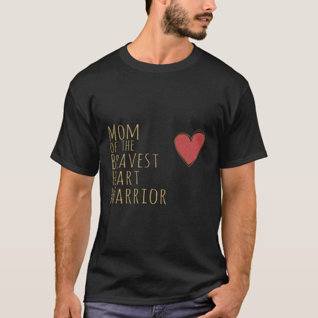 Stolze Mama von Bravest Er Krieger Chd Bewusstsein T-Shirt (Vorderseite)
