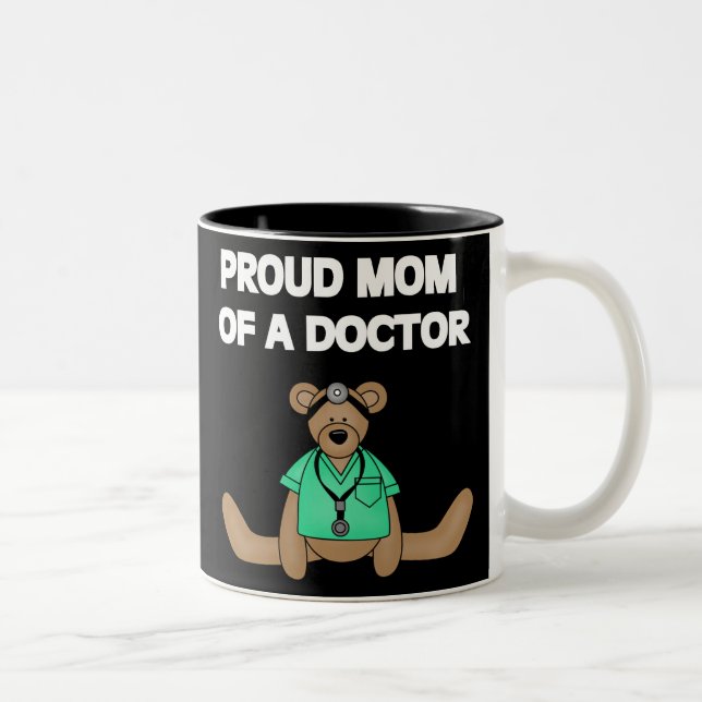 Stolze Mama von Doktor Mug Zweifarbige Tasse (Rechts)
