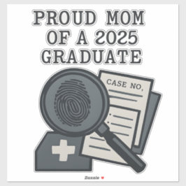 Stolze Mama von Kriminologie Grad Detective Style Aufkleber