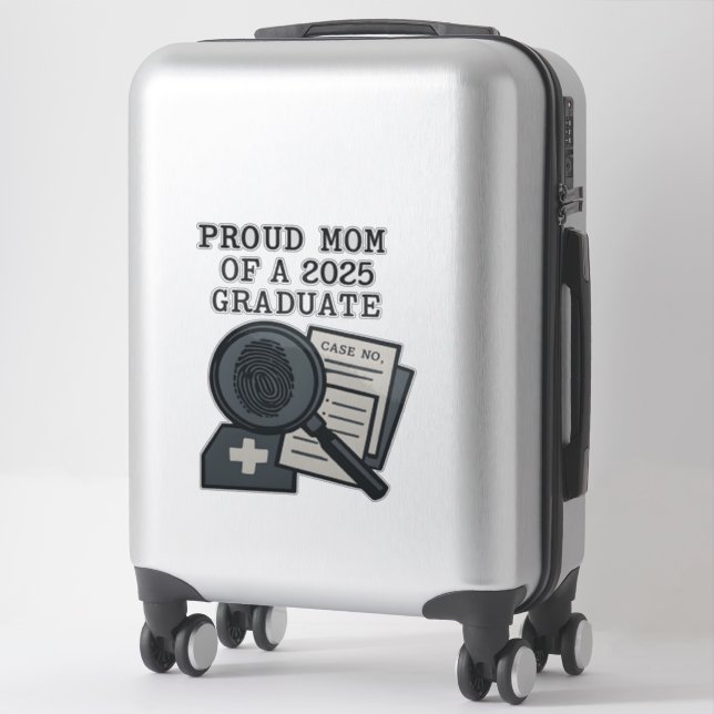 Stolze Mama von Kriminologie Grad Detective Style  Aufkleber (Koffer)