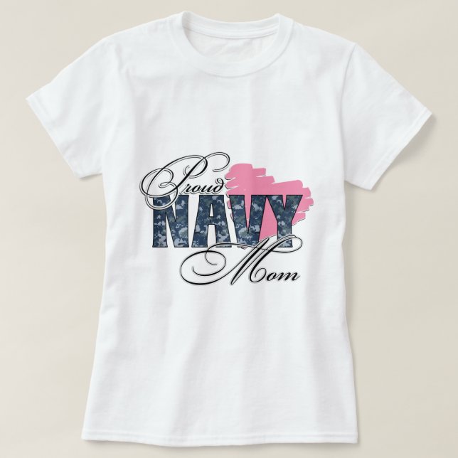 Stolze Marine-Mama T-Shirt (Design vorne)