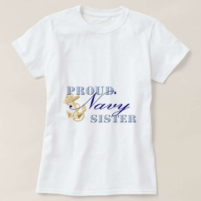 Stolze Marine-Schwester T-Shirt (Design vorne)