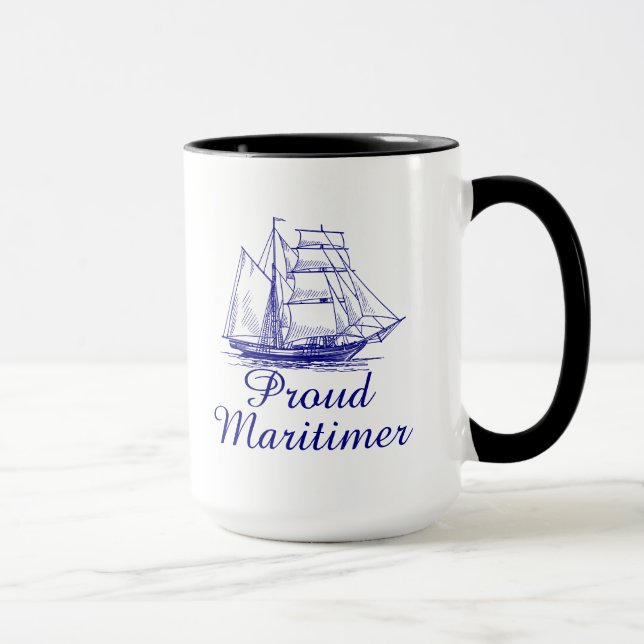 Stolze Maritimer Neuschottland Kaffee-Tee-Tasse Tasse (Rechts)