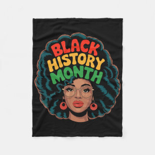 Stolze Melanin Afrikanerin Afro Stolz Schwarze Ges Fleecedecke