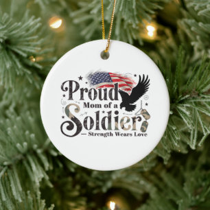 Stolze Militär-Mutter Soldat Stolz Kunst Keramik Ornament