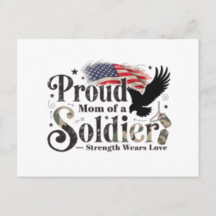 Stolze Militär-Mutter Soldat Stolz Kunst Postkarte