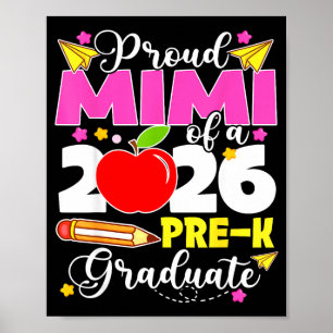 Stolze Mimi von 2026 Vorschul-Absolventen Mutterta Poster