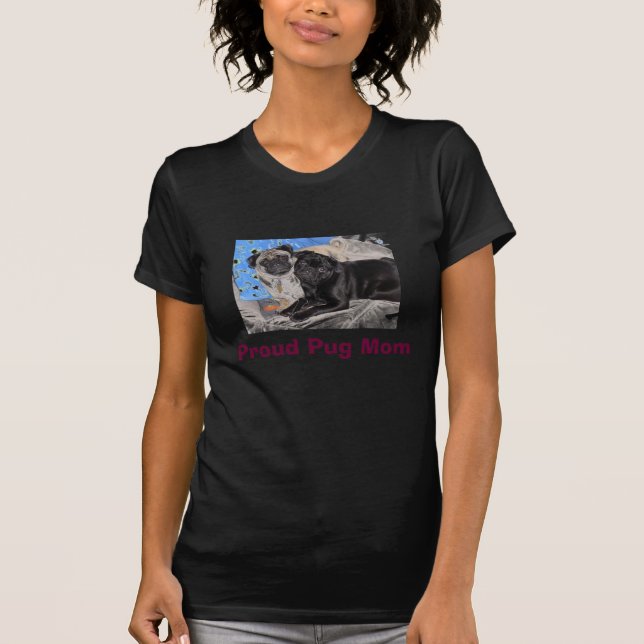 Stolze Mops-Mama T-Shirt (Vorderseite)