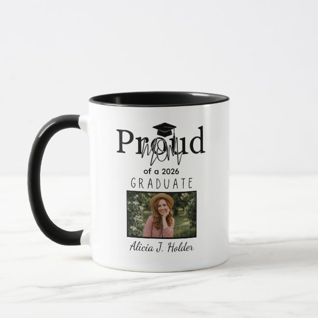 Stolze MUTTER 2026 Absolvent Abschlussgeschenk Mut Tasse (Links)