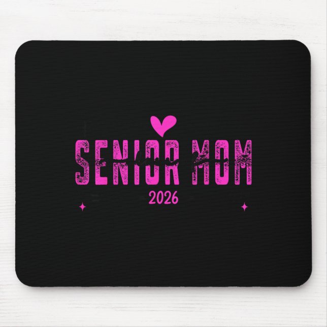 Stolze Mutter Abschlussklasse 2026 rosa Schleife  Mousepad (Vorne)