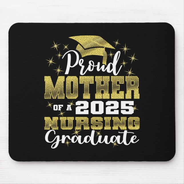 Stolze Mutter Cl Von 2025 Absolventin Krankenpfleg Mousepad (Vorne)