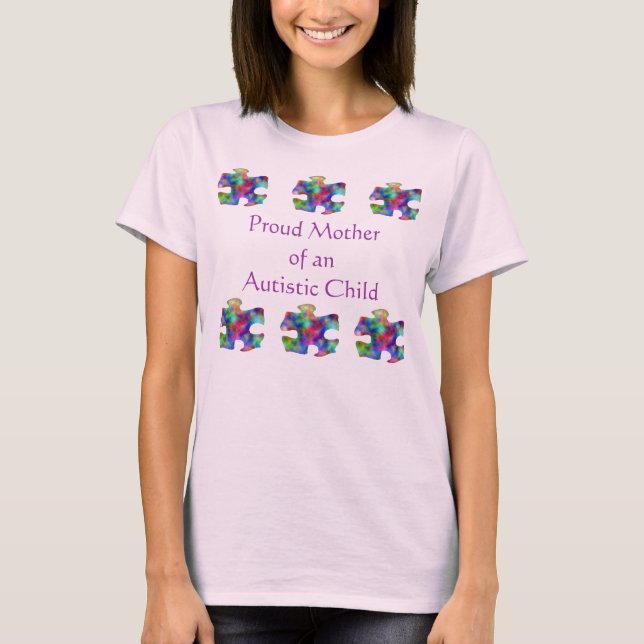 Stolze Mutter des autistischen Kindes T-Shirt (Vorderseite)