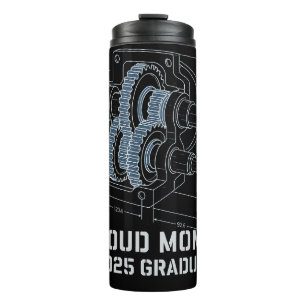 Stolze Mutter des ME-Absolventen 2025 Getriebepl Thermosbecher