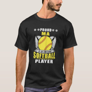 Stolze Mutter einer großartigen Softballspielerin T-Shirt