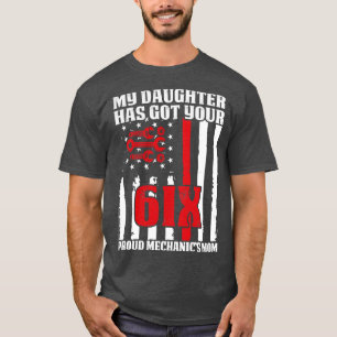 Stolze Mutter einer Mechaniker-Tochter Mechaniker T-Shirt