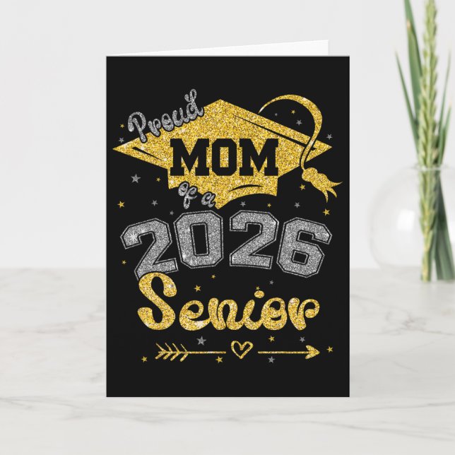 Stolze Mutter eines 2026er-Absolventen-Shirt Absch Karte (Vorderseite)