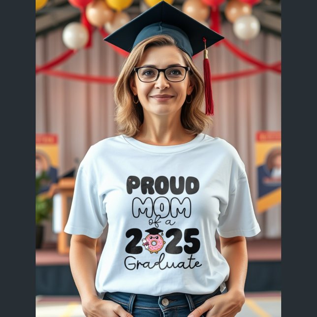 stolze Mutter eines Abschlusses mit Abschluss 2025 Tri-Blend Shirt (Von Creator hochgeladen)