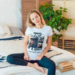Stolze Mutter eines Absolventen 2026 3-Foto-Collag T-Shirt