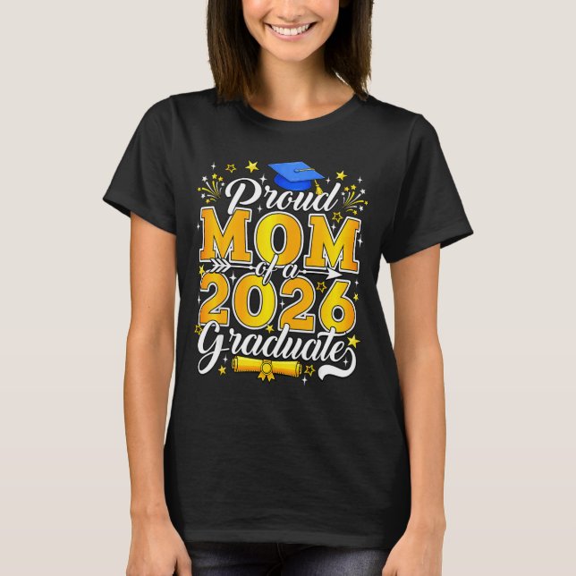 Stolze Mutter eines Absolventen der Abschlussklass T-Shirt (Vorderseite)