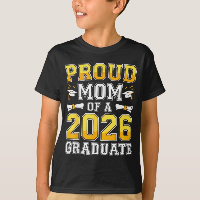 Stolze Mutter eines Absolventen der Abschlussklass T-Shirt (Vorderseite)