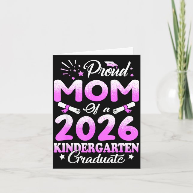 Stolze Mutter eines Absolventen der Klasse 2026 Bl Karte (Vorderseite)